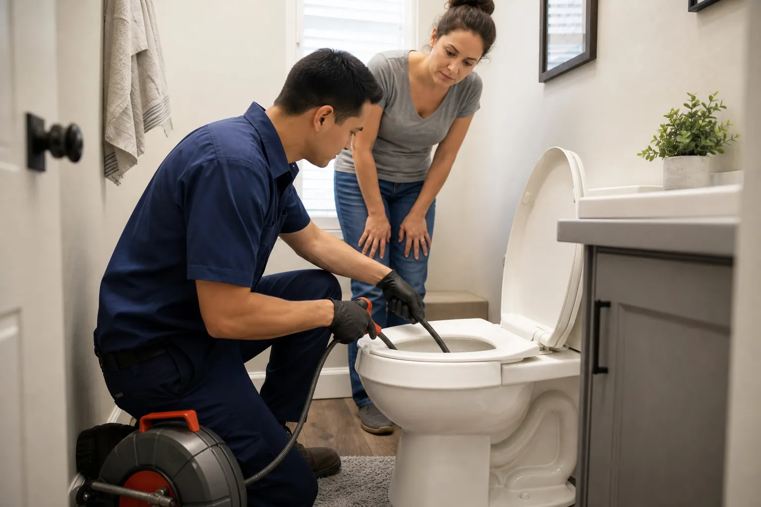 Clear clogged toilets fast