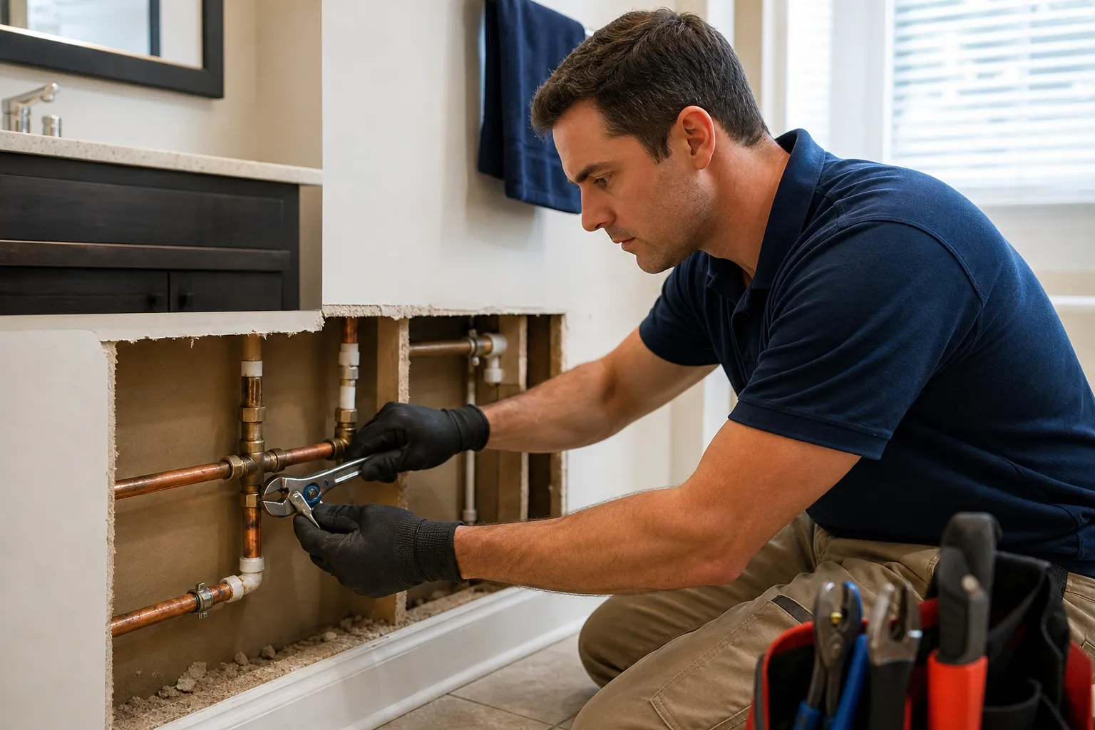 Repair damaged supply lines