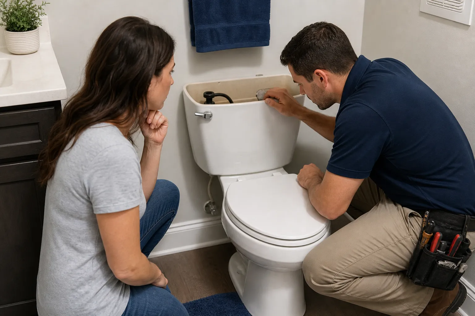 When the toilet won’t flush