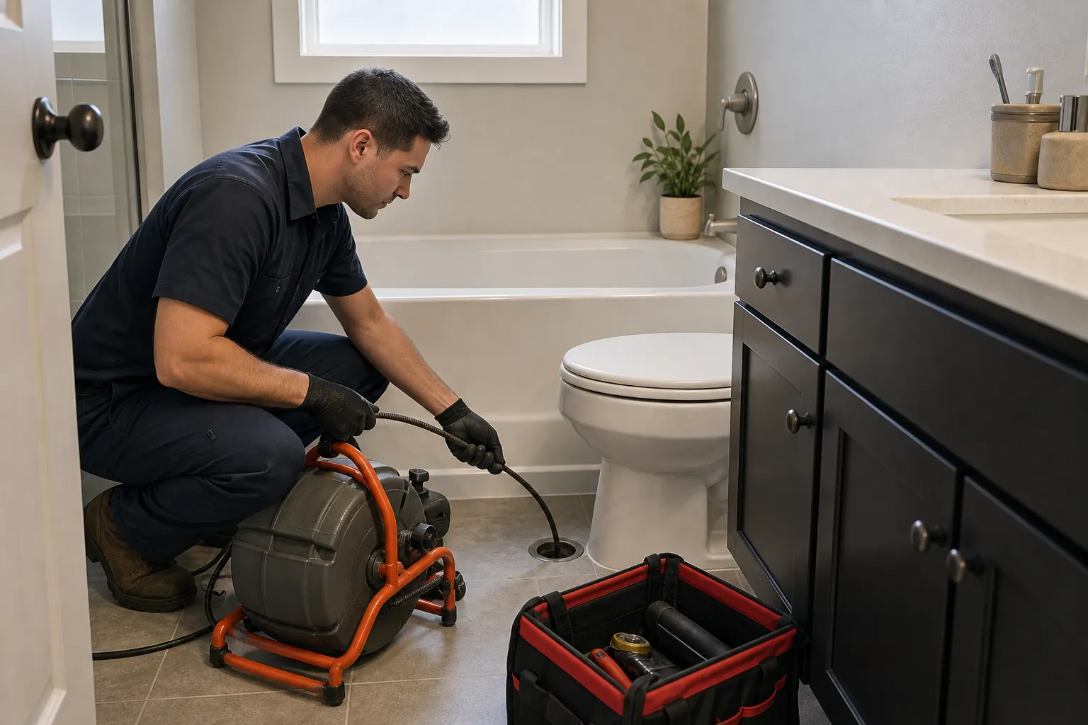 Bathroom drains cleared fast