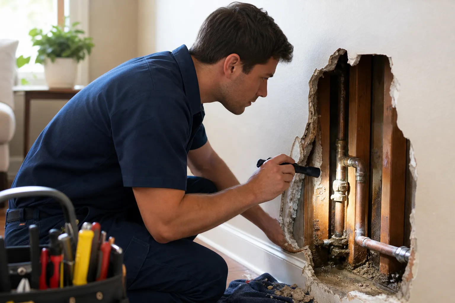 Wall leak repair