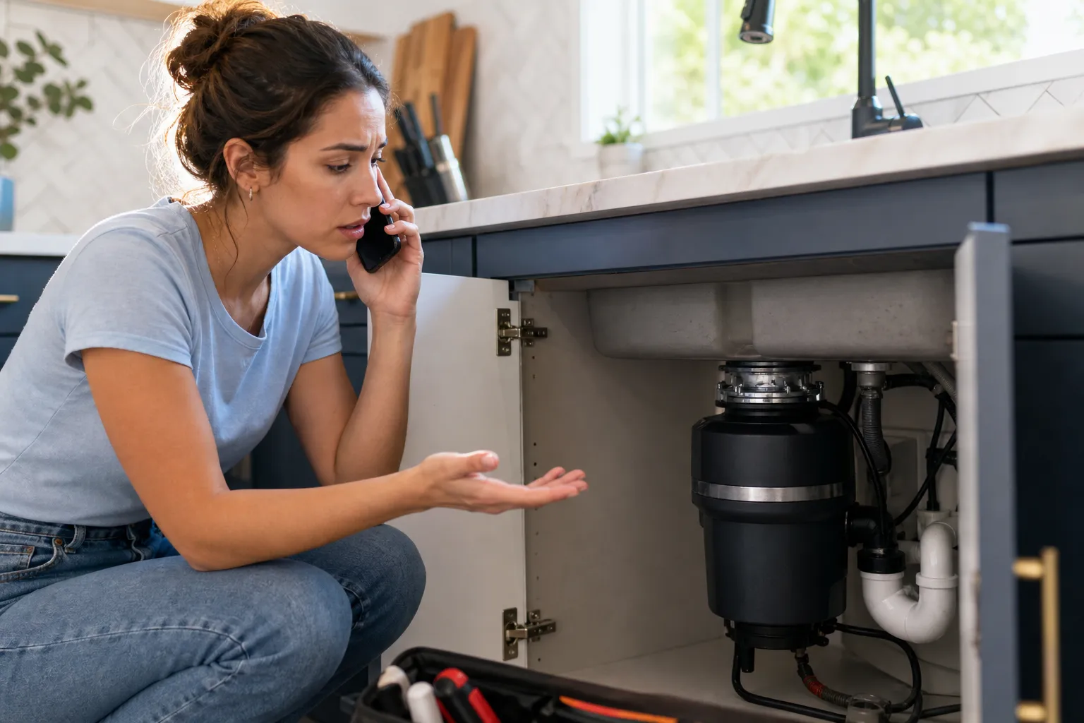 Garbage disposal jammed