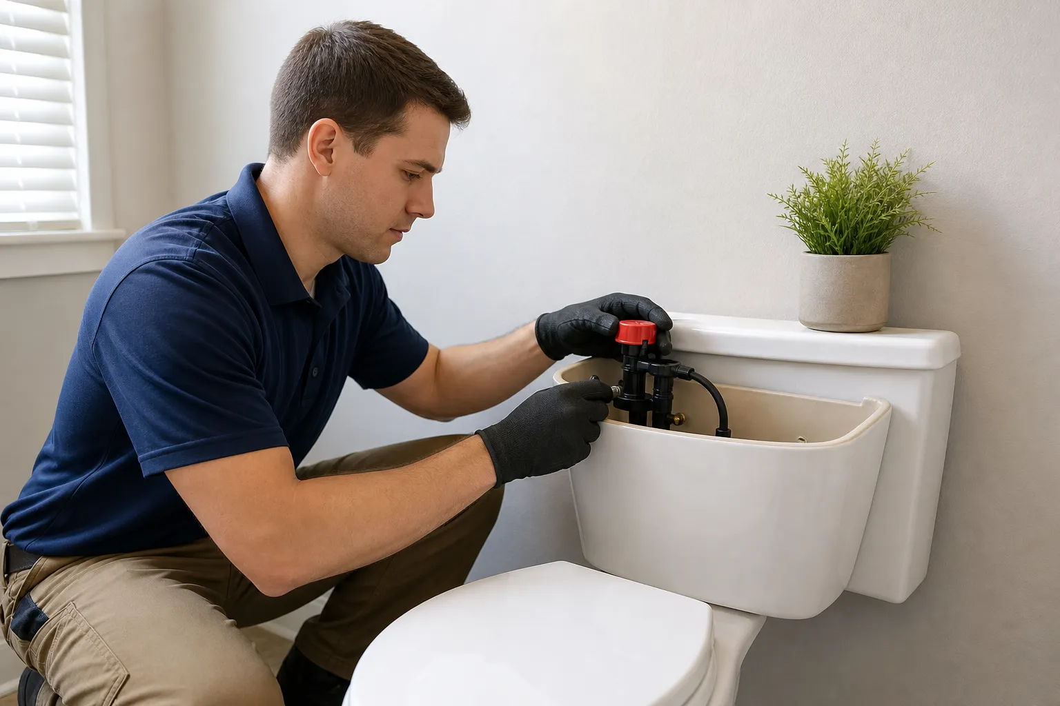 Replace a worn flush valve