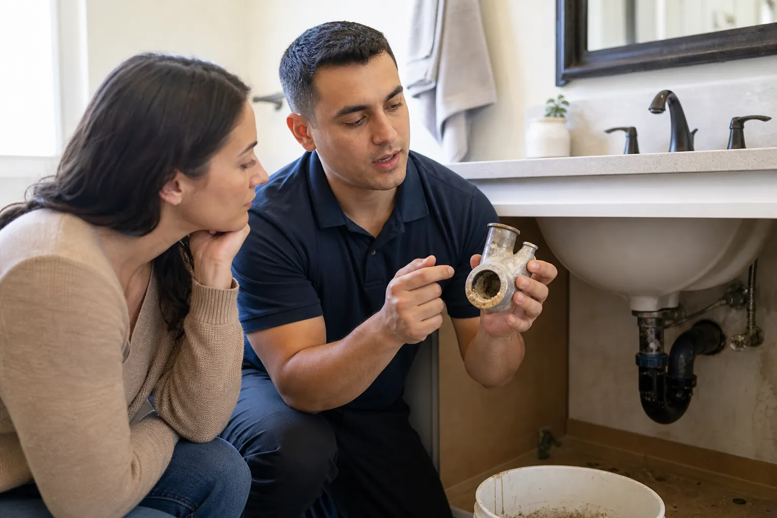 Hard water buildup