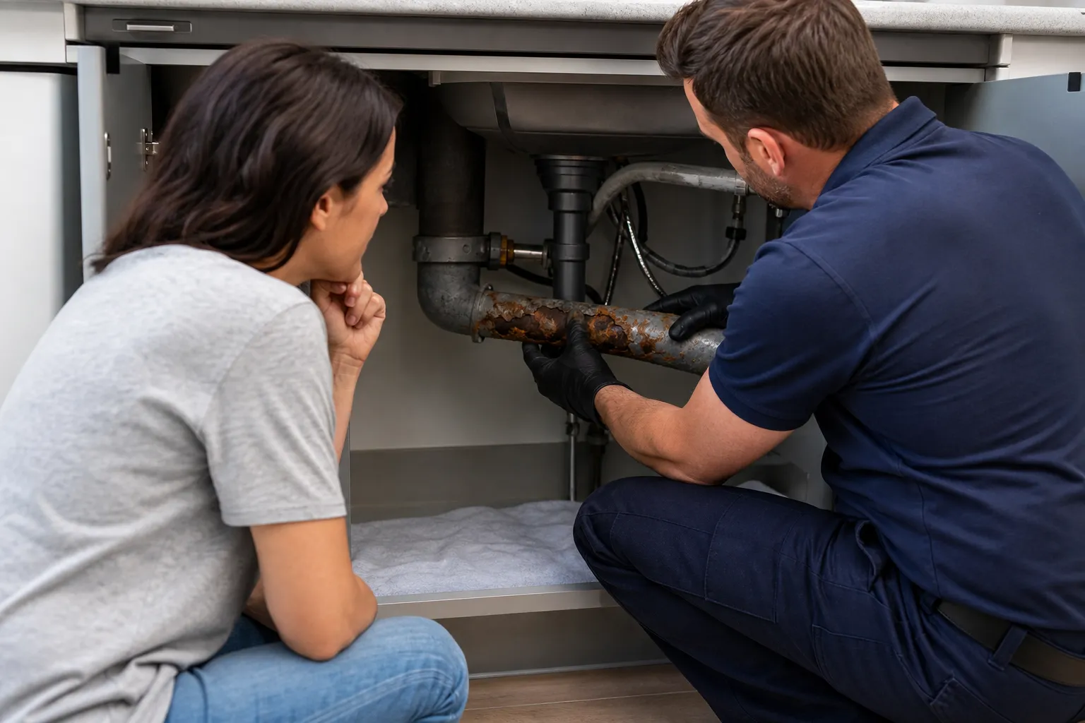 Corroded pipe replacement