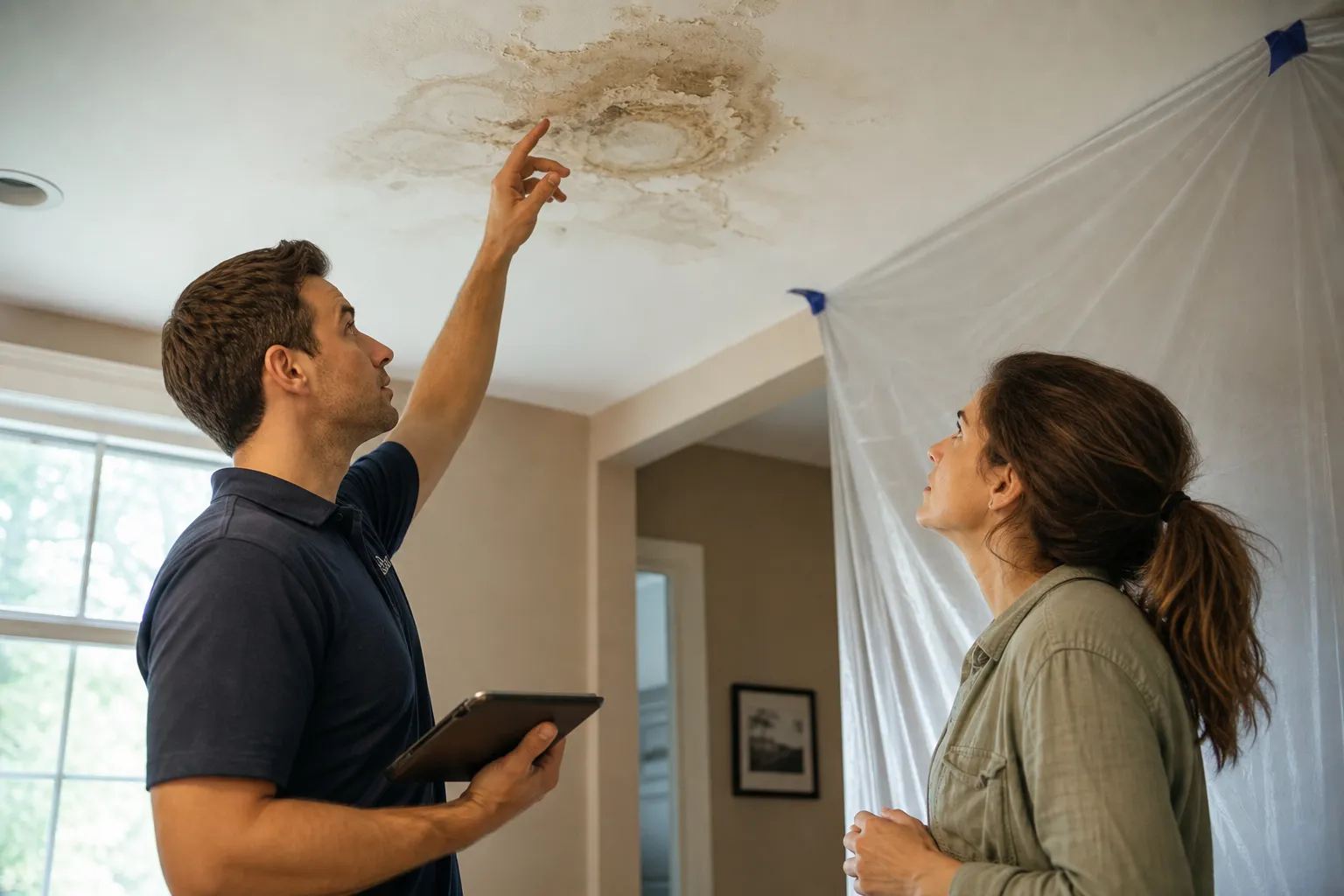 Ceiling leak repair