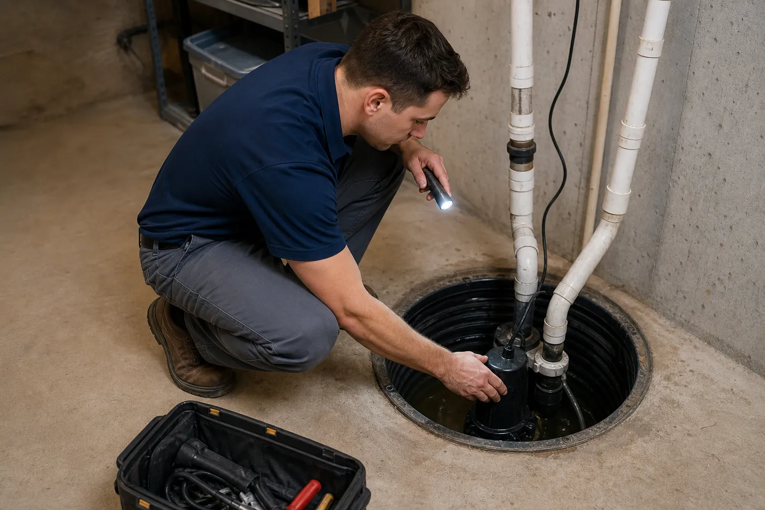 When the sump pump stays silent