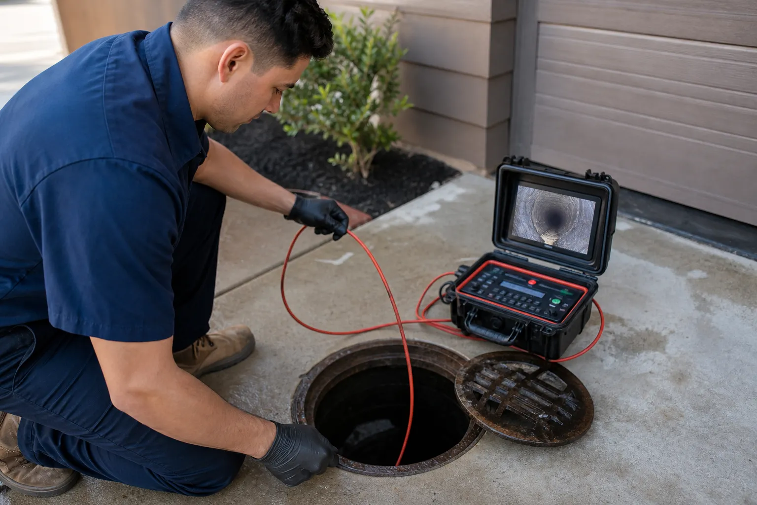 Video sewer inspection