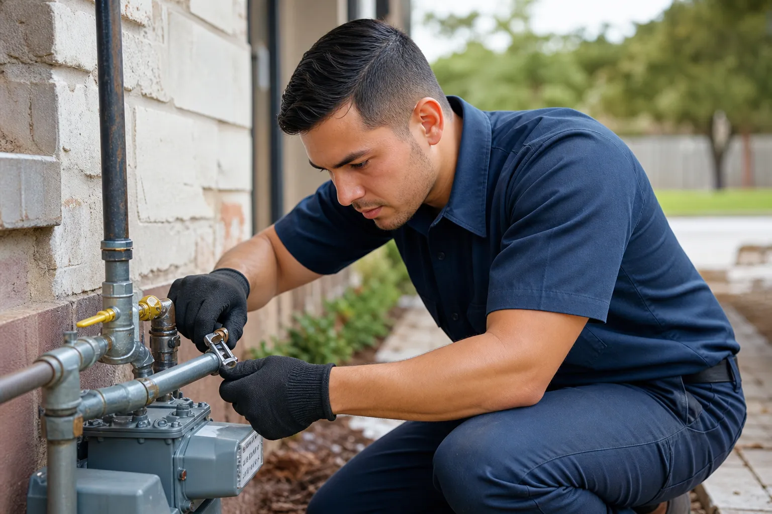 Gas line repair