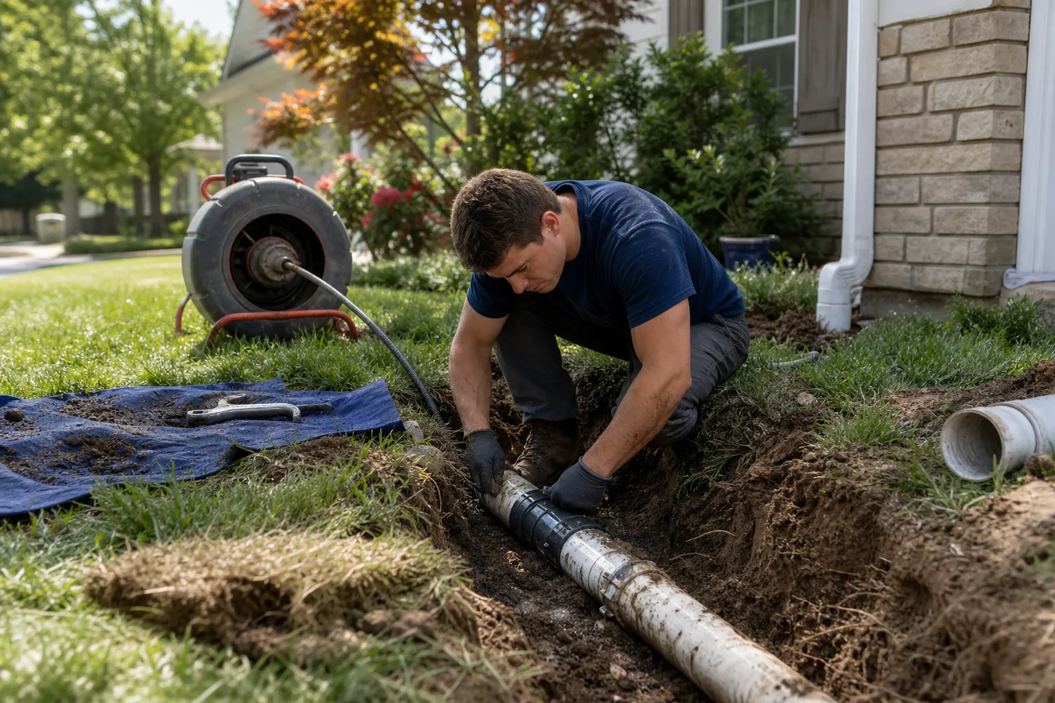 Targeted sewer line spot repair
