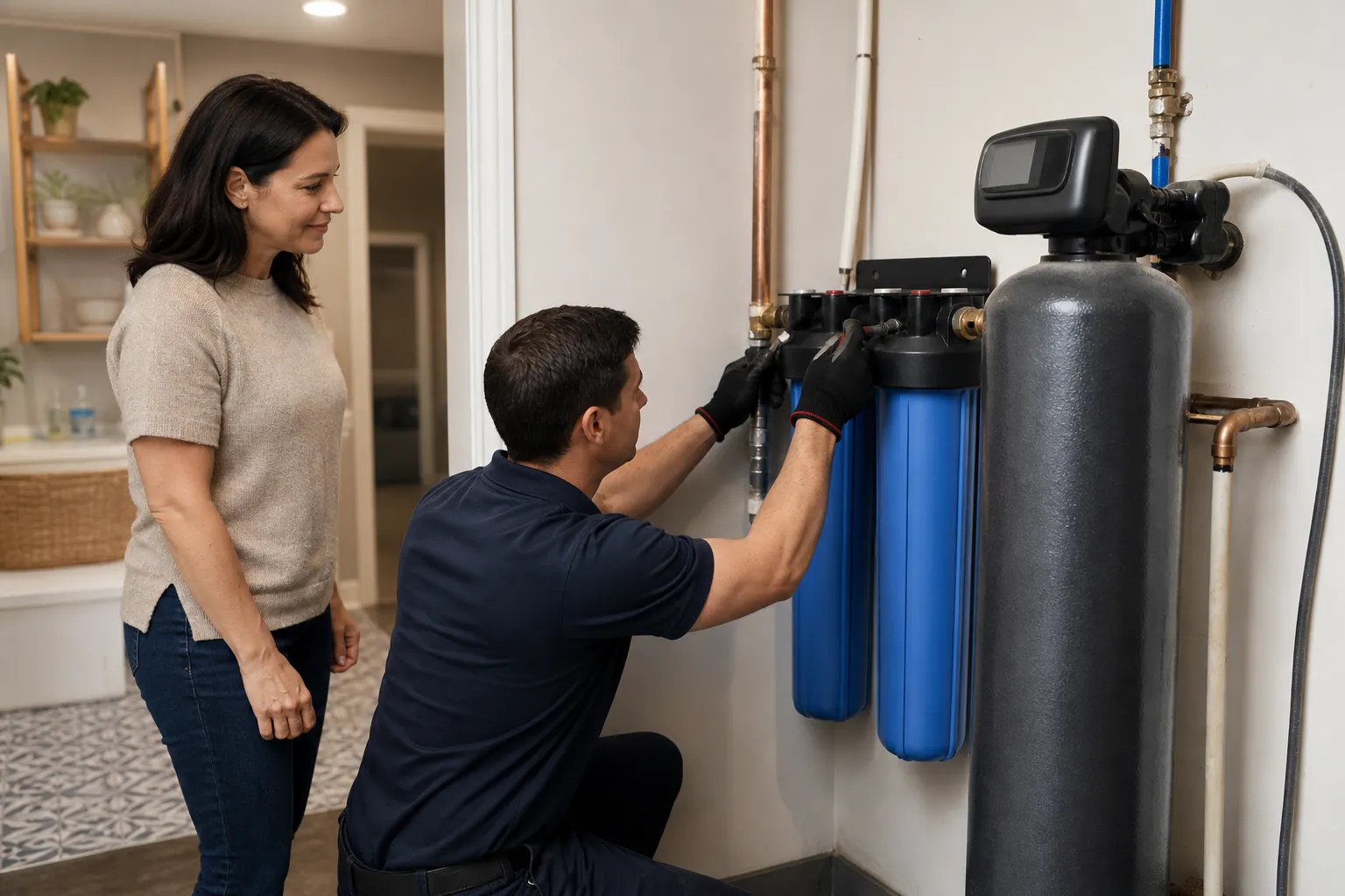 Whole-home filtration installation